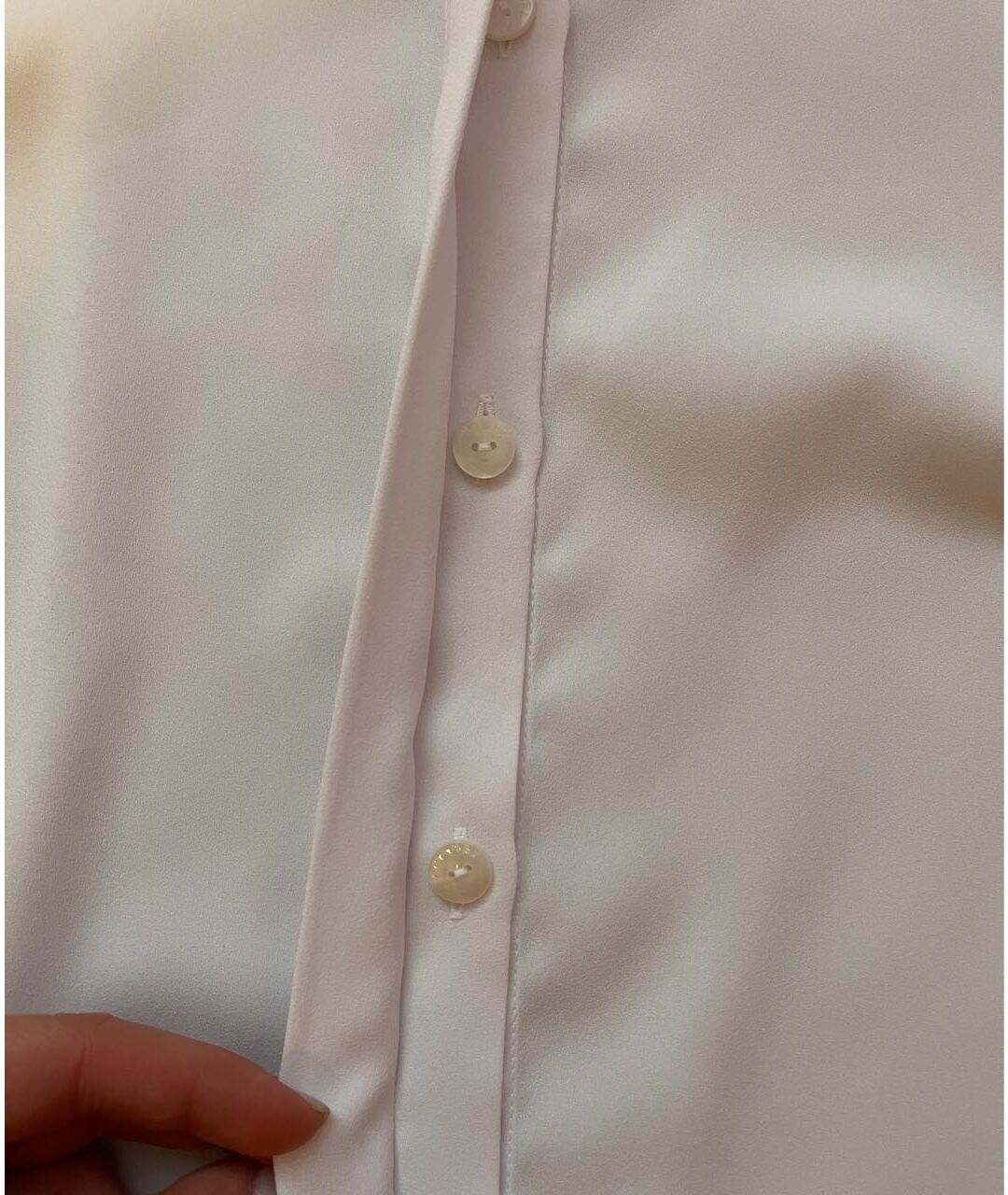 CHANEL PRE-OWNED Белая шифоновая рубашка, фото 3