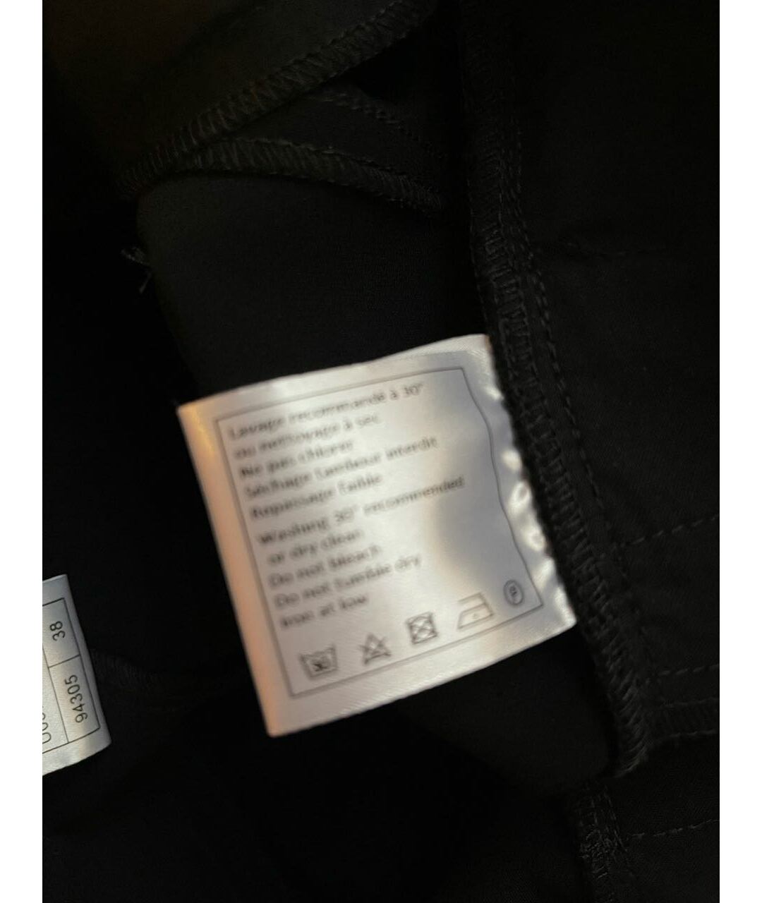 CHANEL PRE-OWNED Черные полиэстеровые прямые брюки, фото 7