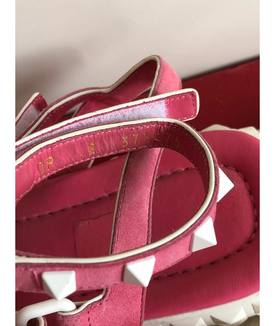 VALENTINO GARAVANI Розовые кожаные сандалии, фото 5