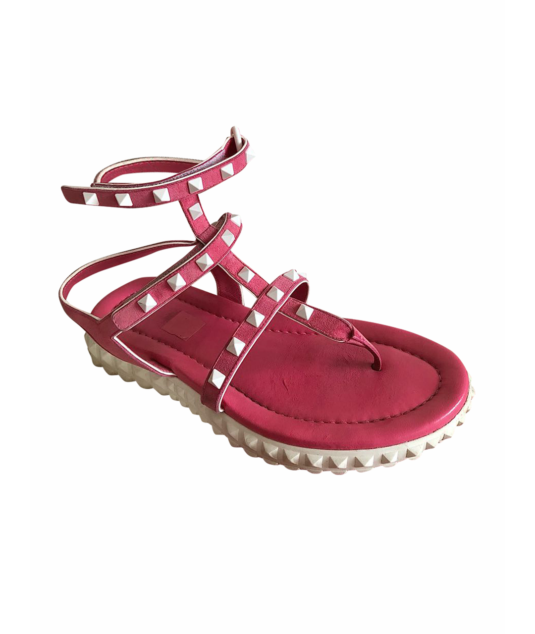 VALENTINO GARAVANI Розовые кожаные сандалии, фото 1