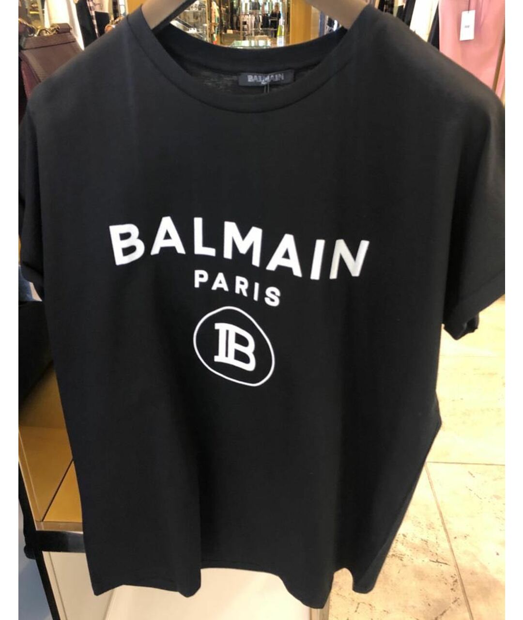 BALMAIN Черная хлопковая футболка, фото 7
