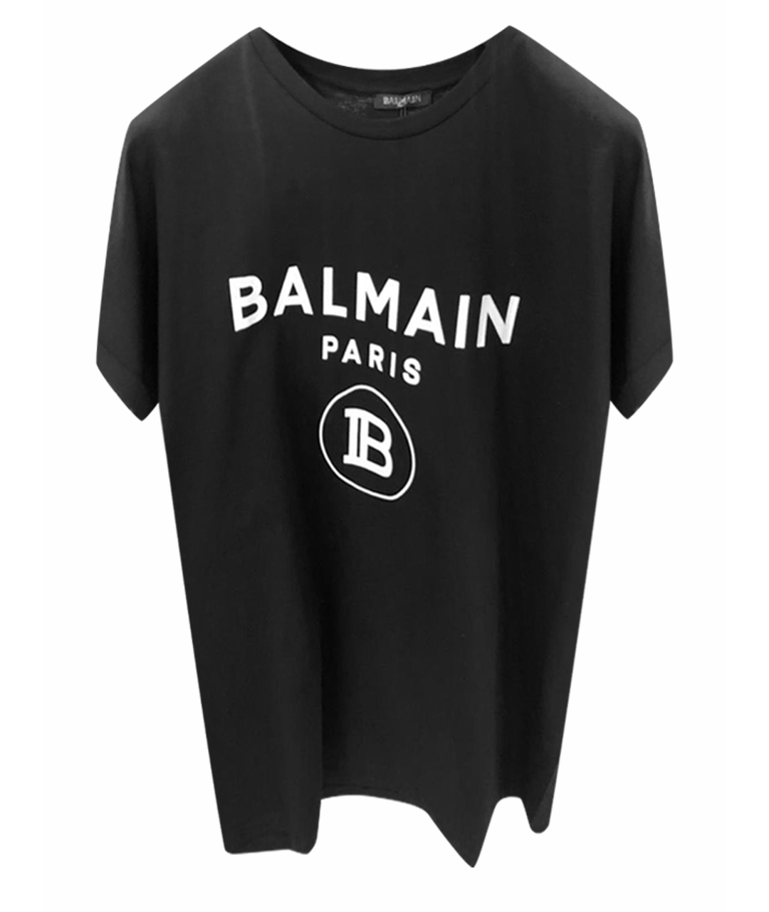 BALMAIN Черная хлопковая футболка, фото 1