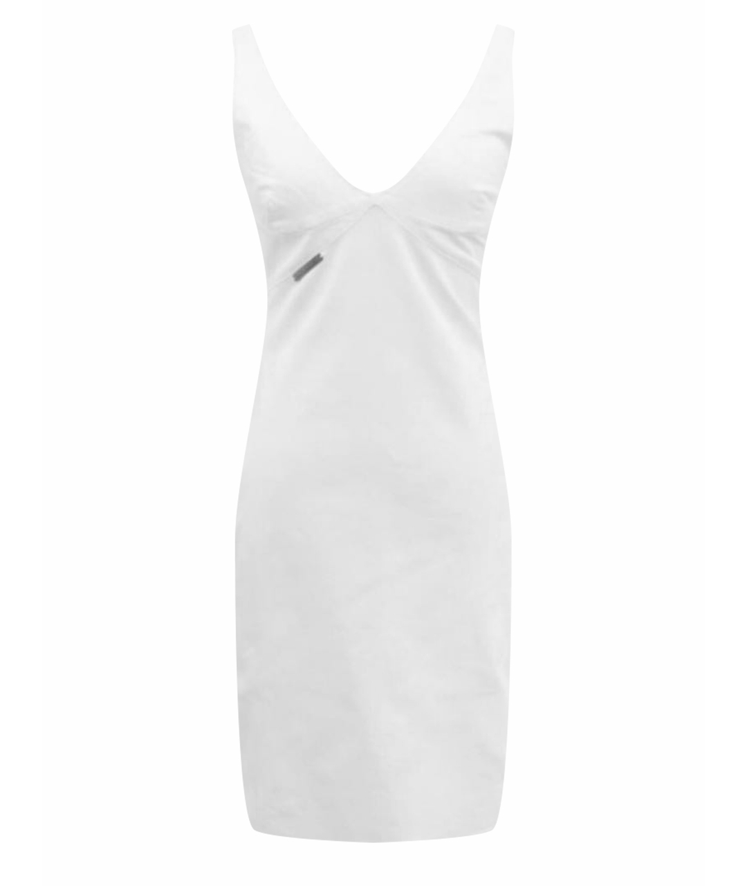 VERSACE JEANS COUTURE Белое хлопко-эластановое повседневное платье, фото 1