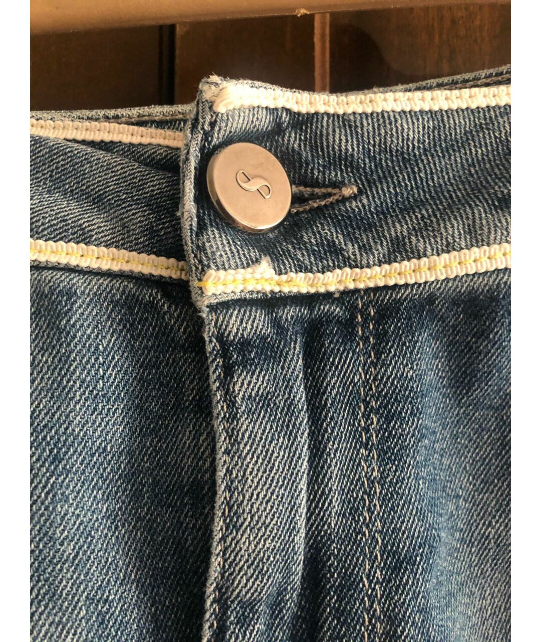 DOROTHEE SCHUMACHER Голубые хлопко-эластановые прямые джинсы, фото 2