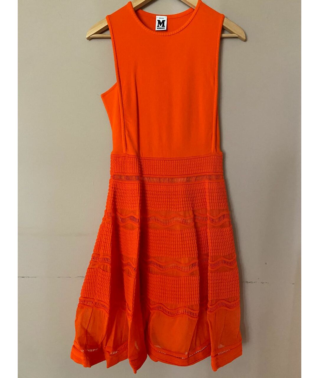 MISSONI Оранжевое хлопковое коктейльное платье, фото 7