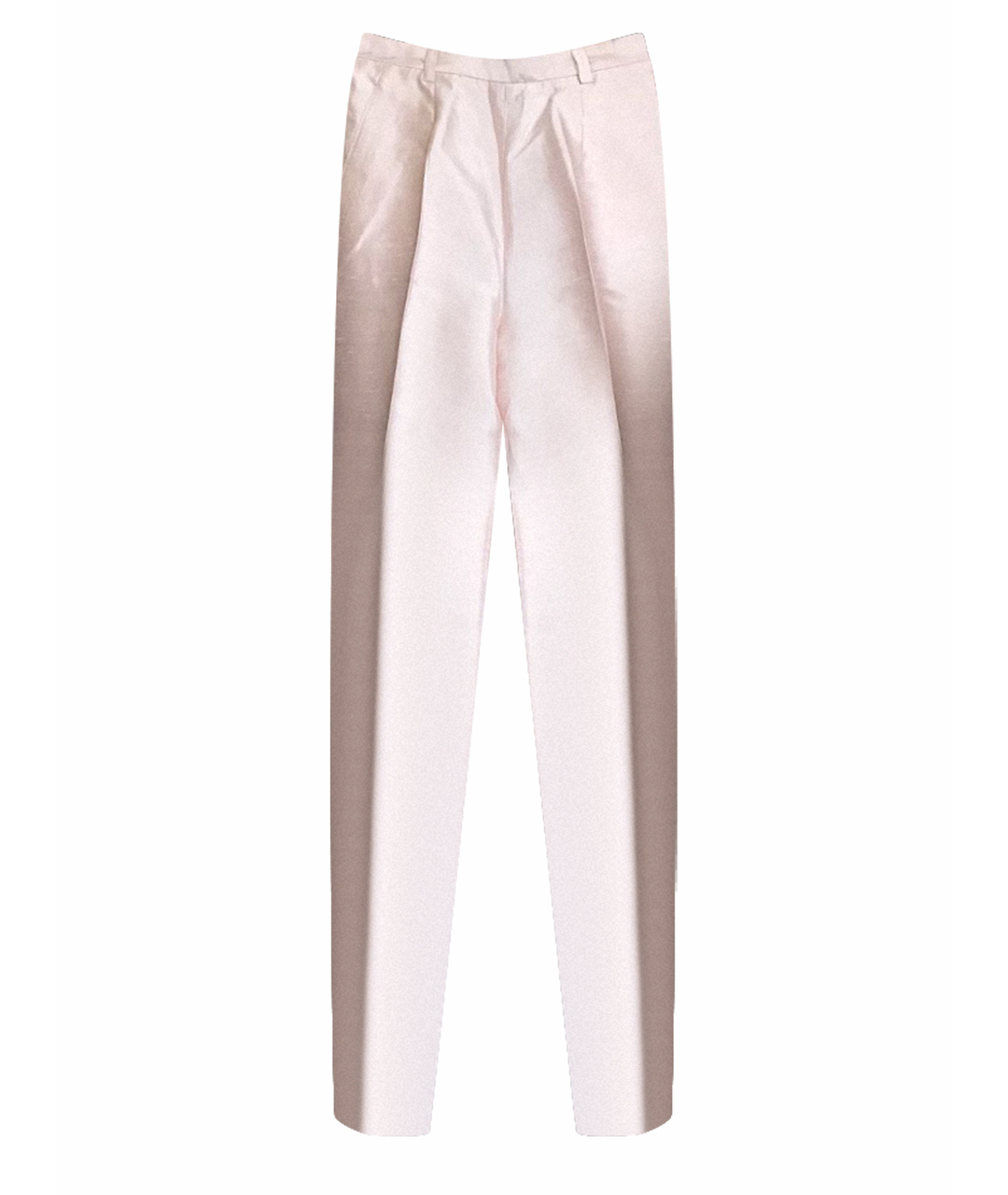 DOLCE&GABBANA Розовые шелковые прямые брюки, фото 1