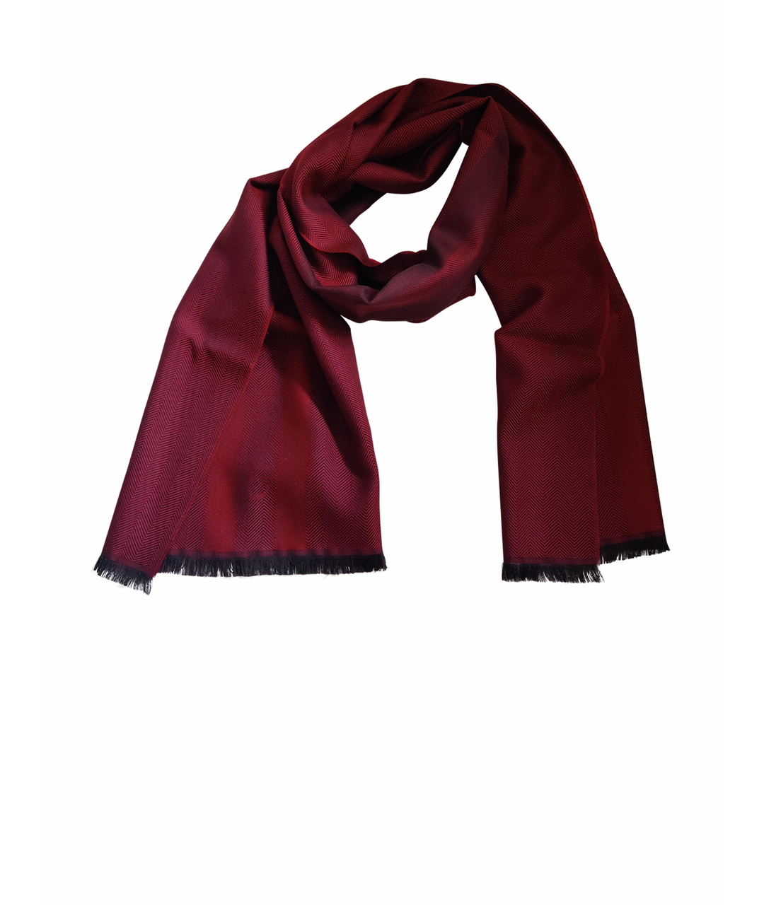 GUCCI Бордовый шерстяной шарф, фото 1
