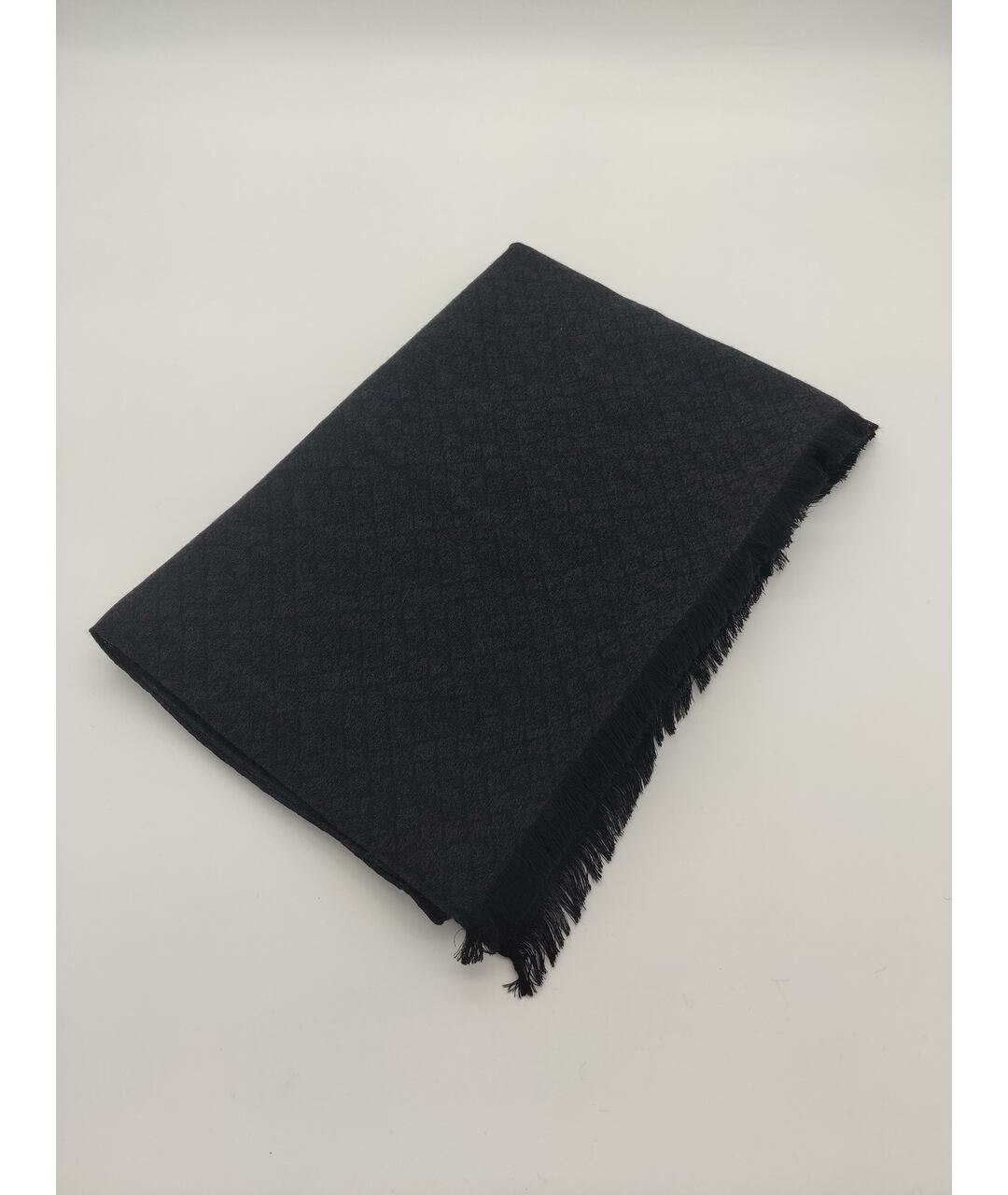 BOTTEGA VENETA Черный шерстяной шарф, фото 2