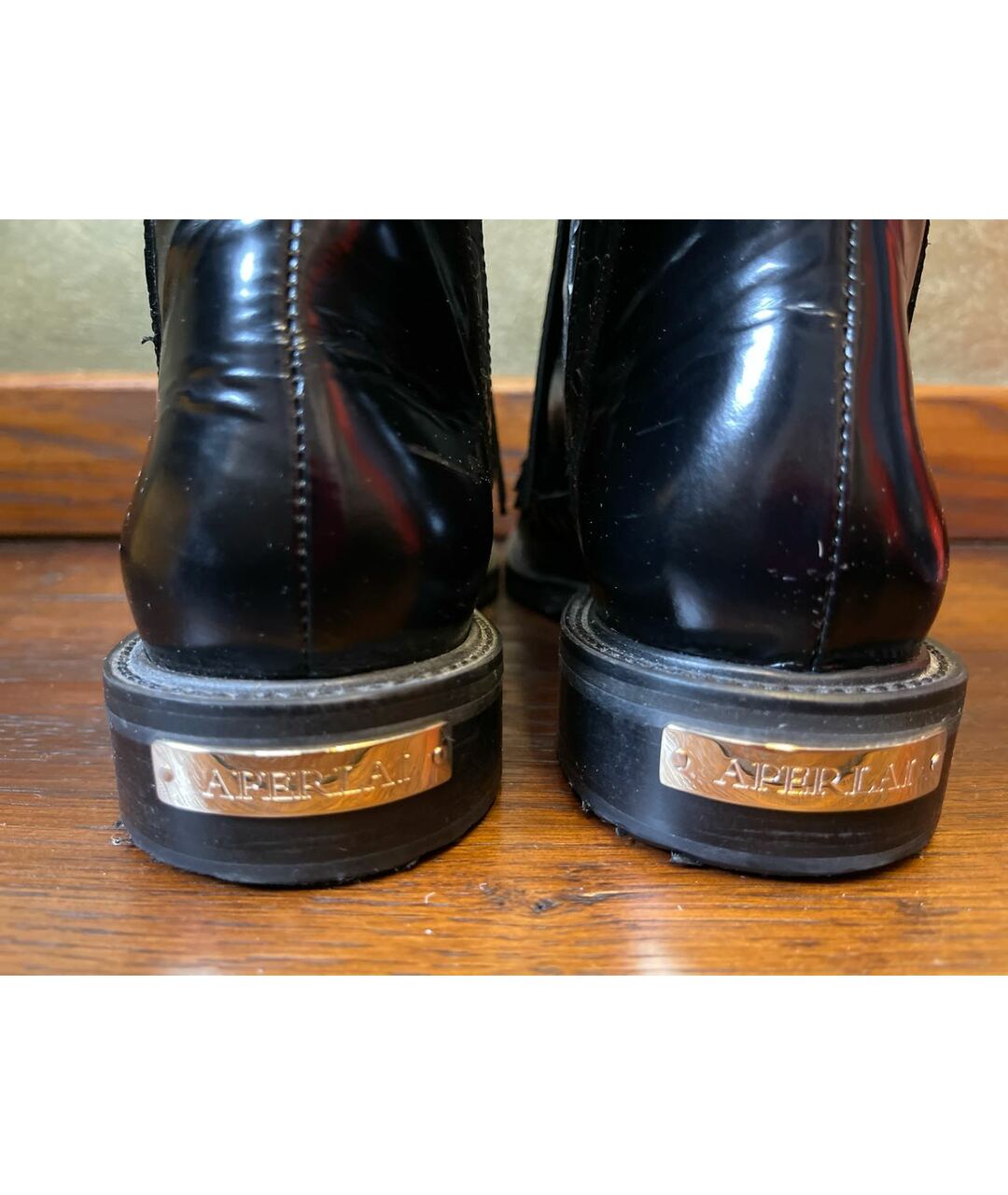 APERLAI Черные кожаные ботинки, фото 4