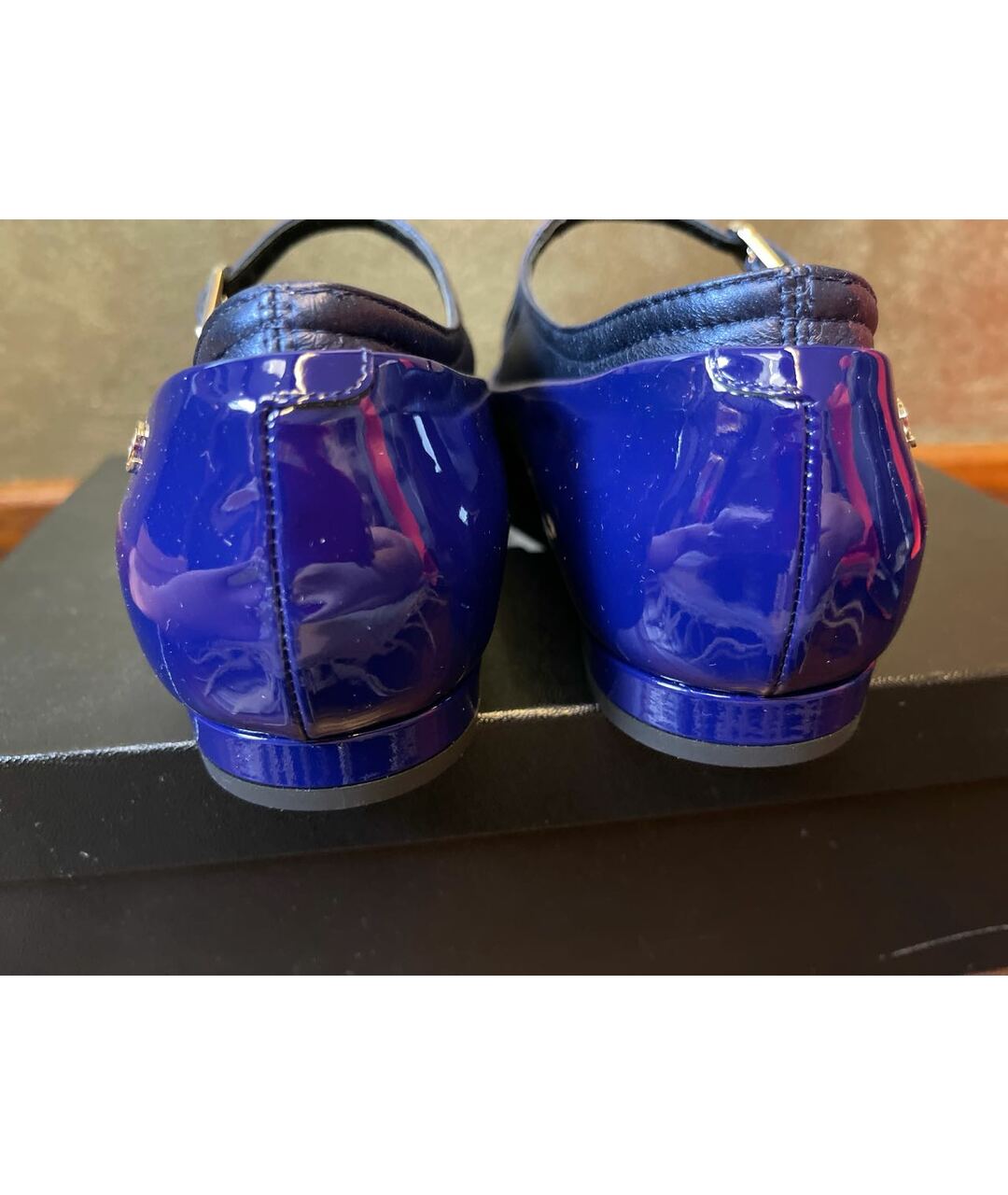 CHANEL PRE-OWNED Синие кожаные туфли, фото 4