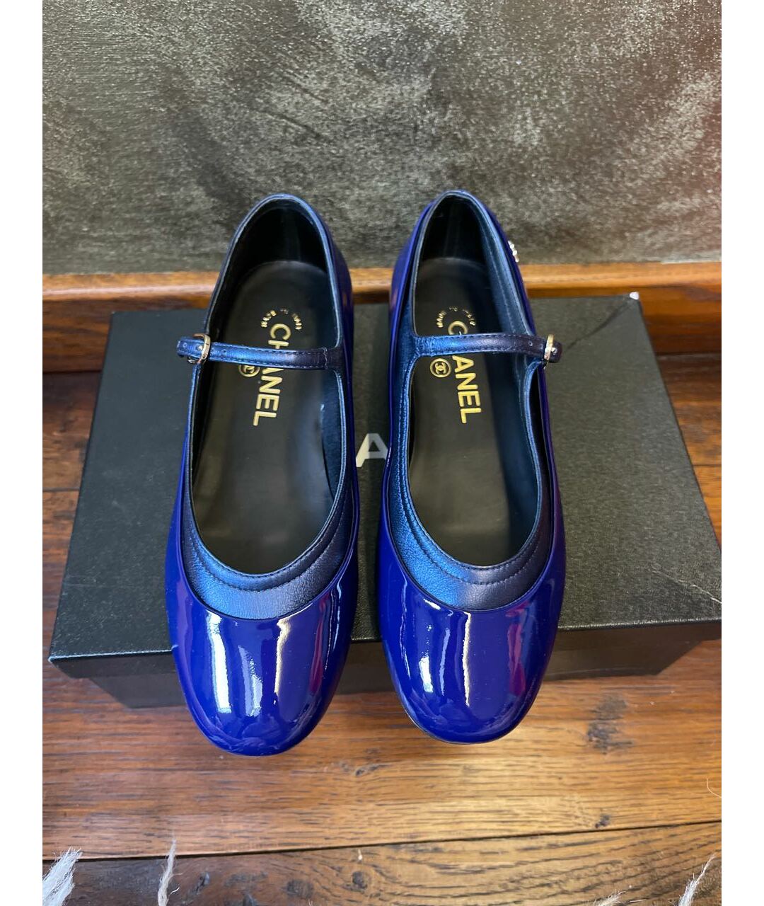 CHANEL PRE-OWNED Синие кожаные туфли, фото 2