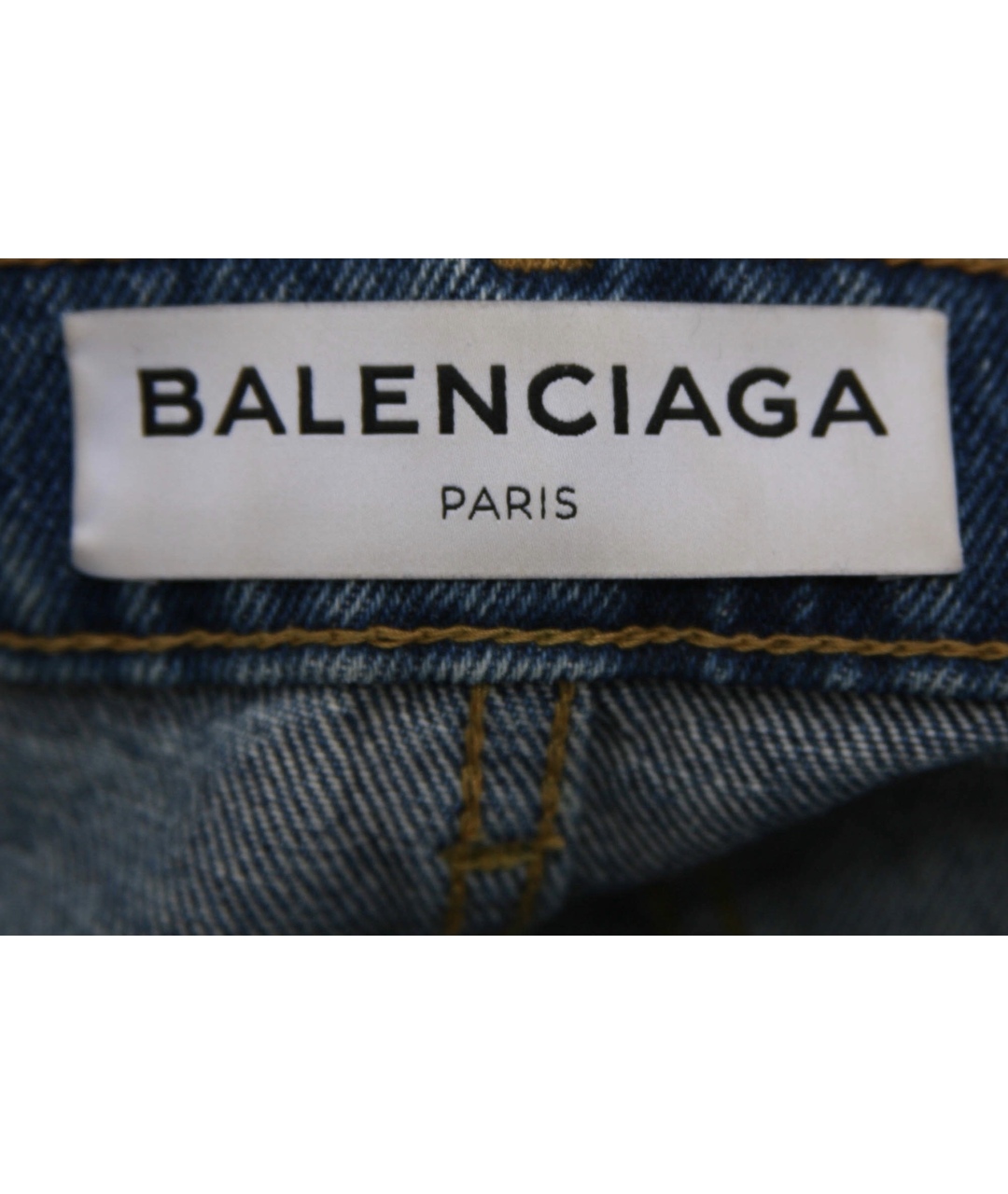 BALENCIAGA Синие хлопковые джинсы клеш, фото 3