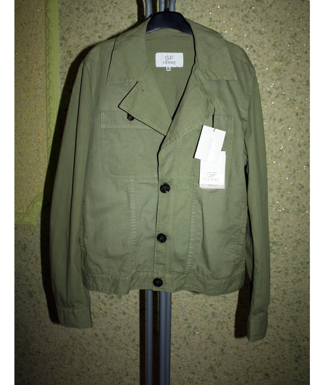 GIANFRANCO FERRE Зеленая хлопковая куртка, фото 2