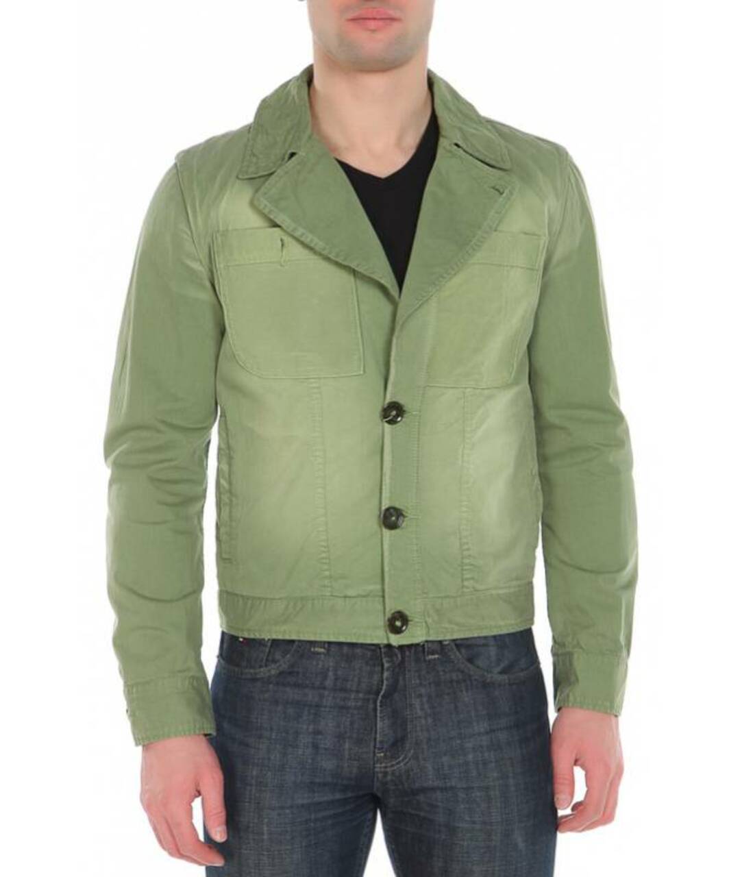 GIANFRANCO FERRE Зеленая хлопковая куртка, фото 4