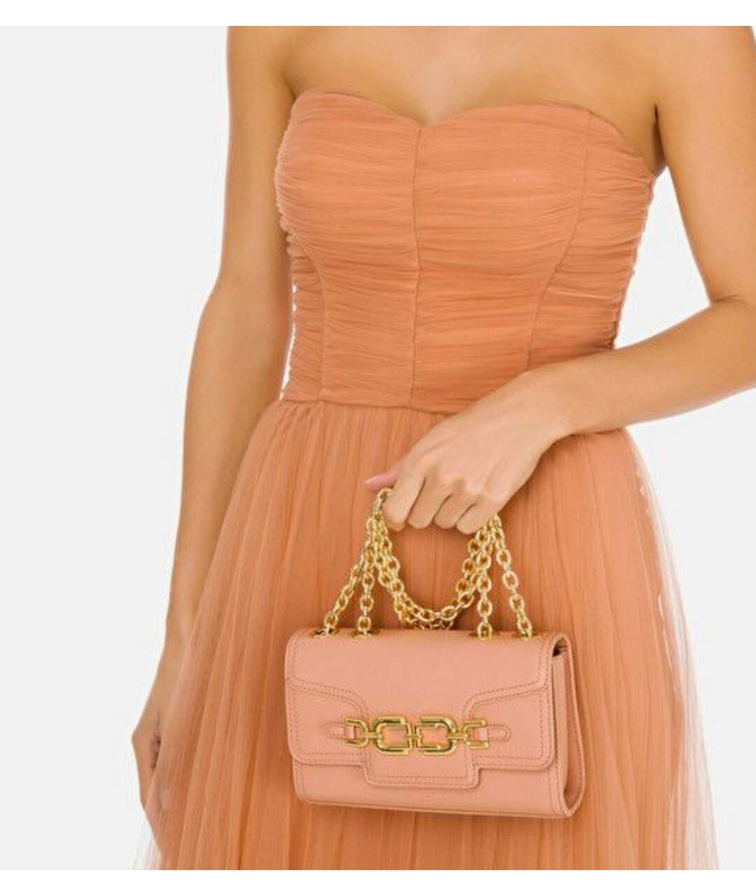 ELISABETTA FRANCHI Розовая сумка через плечо из искусственной кожи, фото 5
