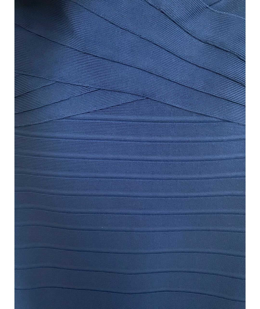 HERVE LEGER Синее вискозное коктейльное платье, фото 4