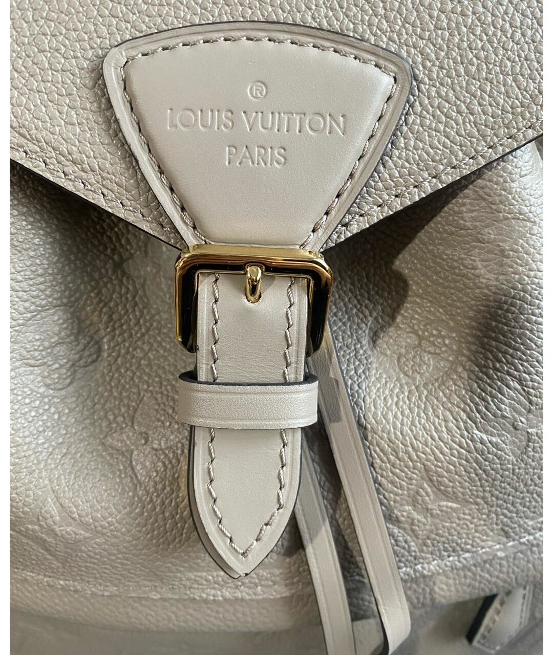LOUIS VUITTON PRE-OWNED Серый кожаный рюкзак, фото 3