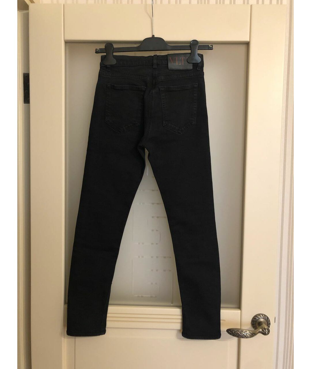 VALENTINO Черные хлопковые джинсы слим, фото 2
