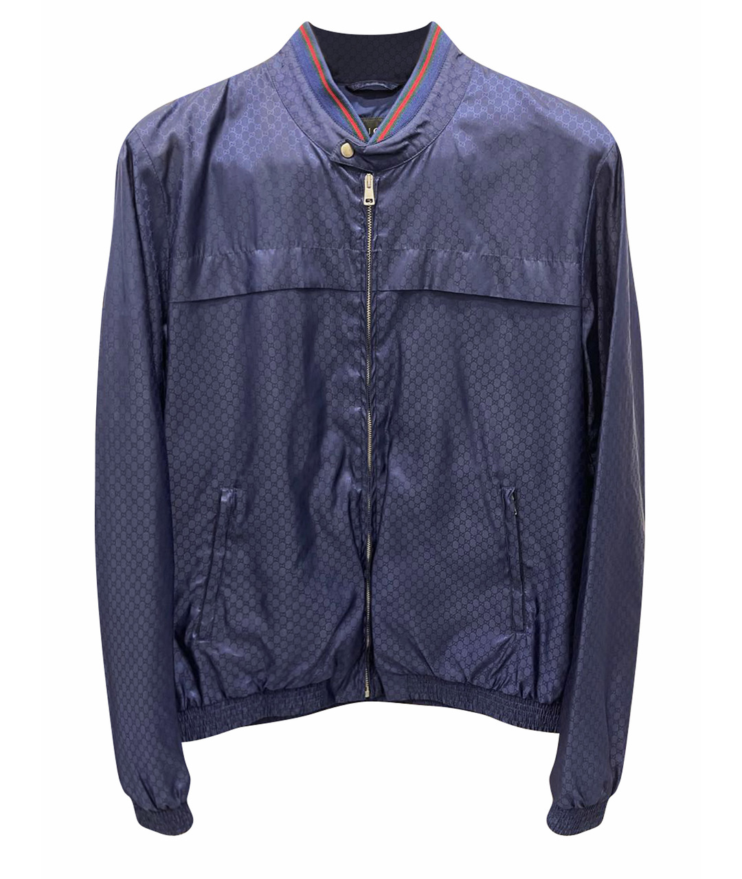 GUCCI Темно-синяя полиамидовая куртка, фото 1