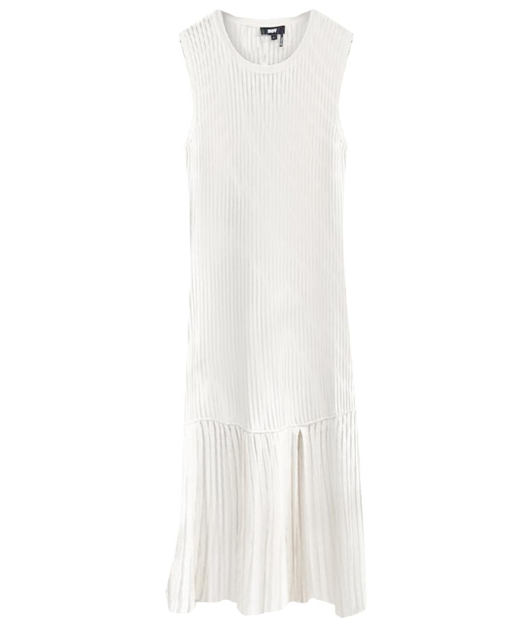 DKNY Бежевое синтетическое повседневное платье, фото 1