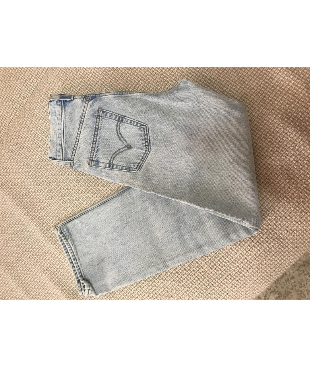 LEVI'S Голубые хлопковые прямые джинсы, фото 4