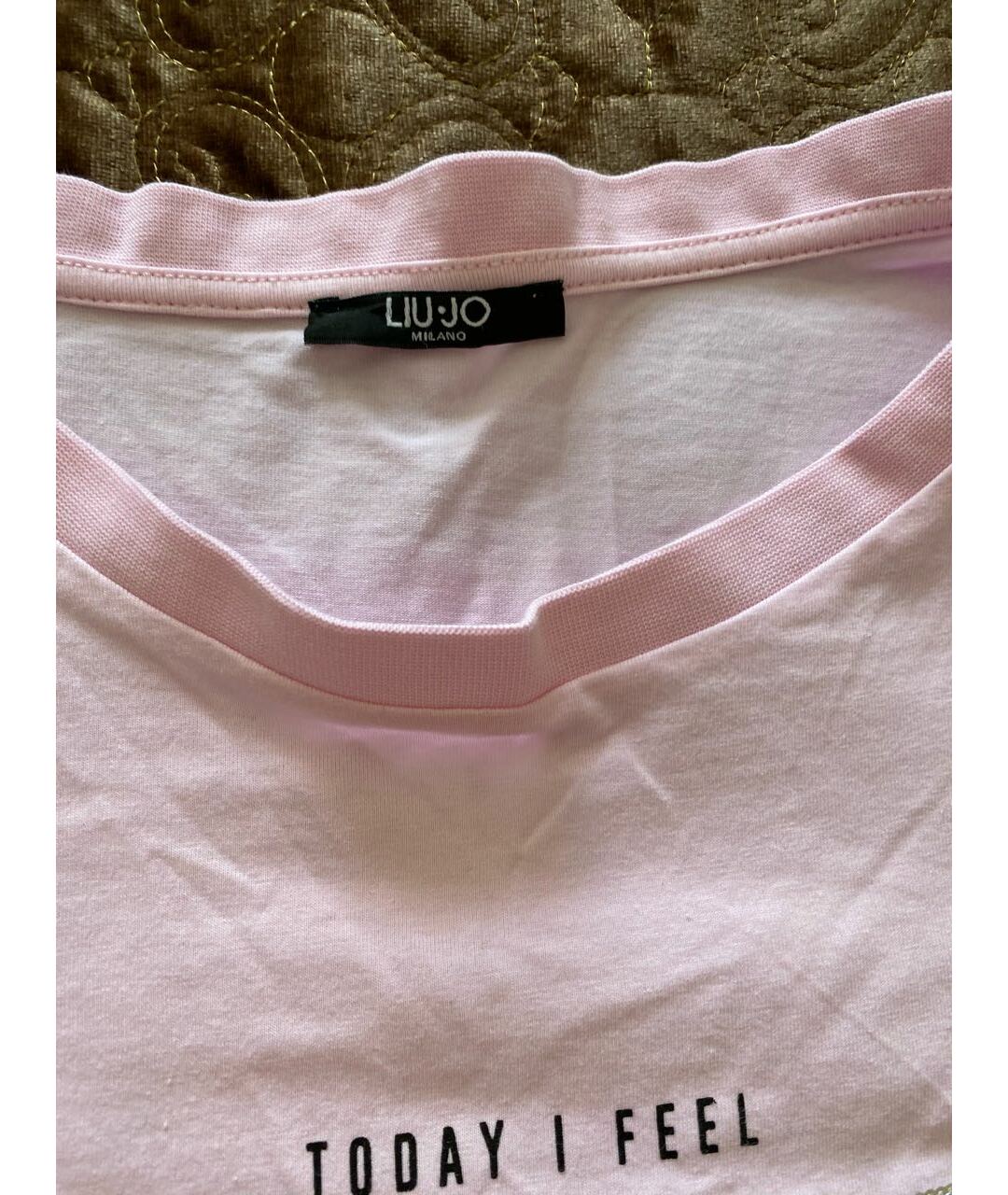 LIU JO Розовая хлопковая футболка, фото 2