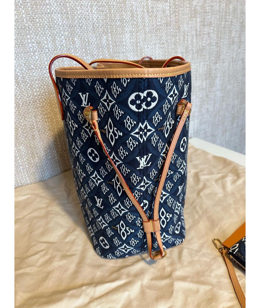 LOUIS VUITTON PRE-OWNED Темно-синяя сумка тоут, фото 2