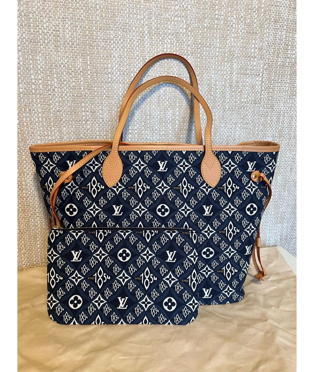 LOUIS VUITTON PRE-OWNED Темно-синяя сумка тоут, фото 7