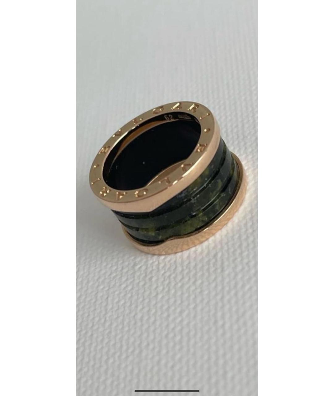 BVLGARI Зеленые кольцо из розового золота, фото 2