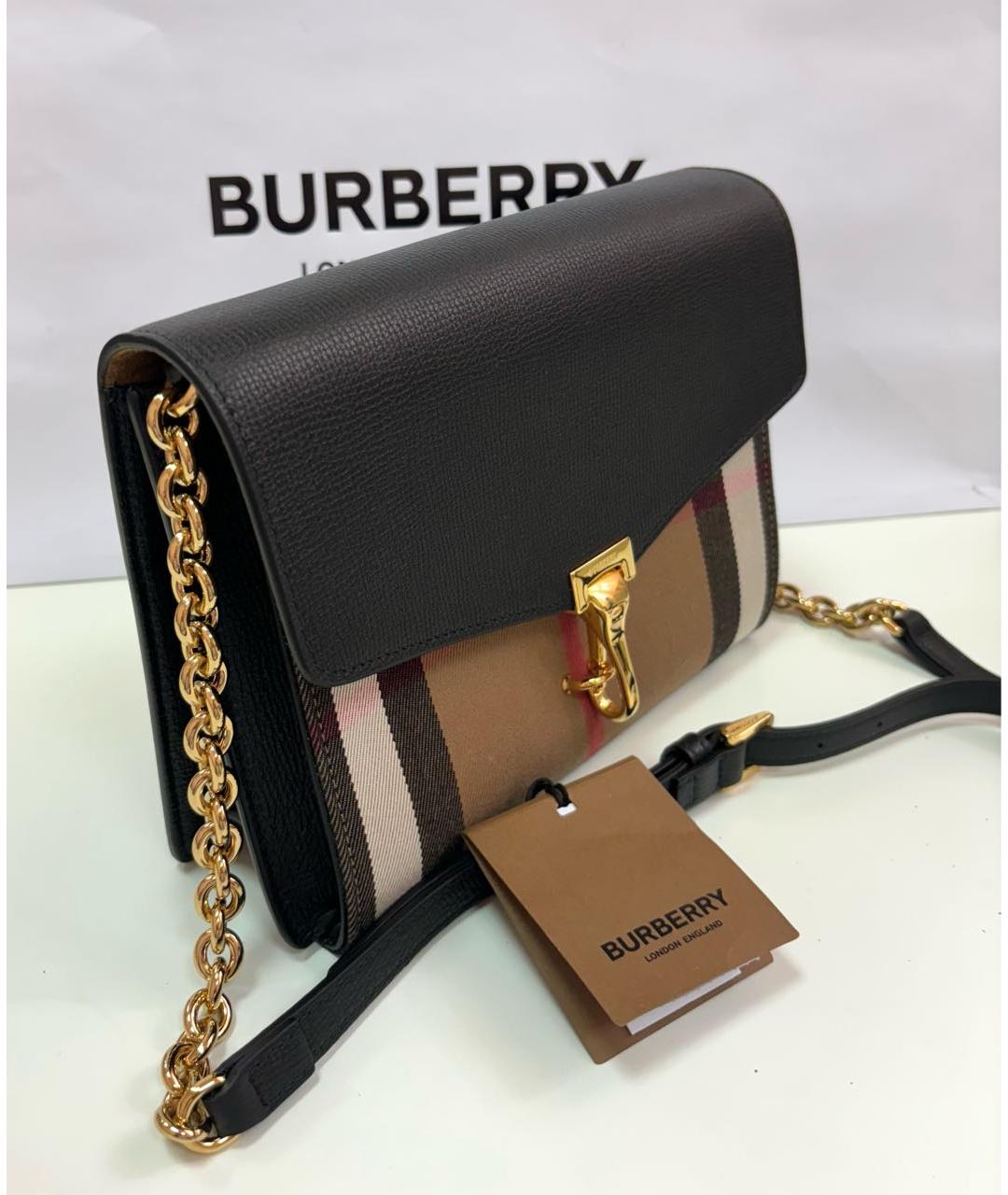 BURBERRY Коричневая кожаная сумка через плечо, фото 2