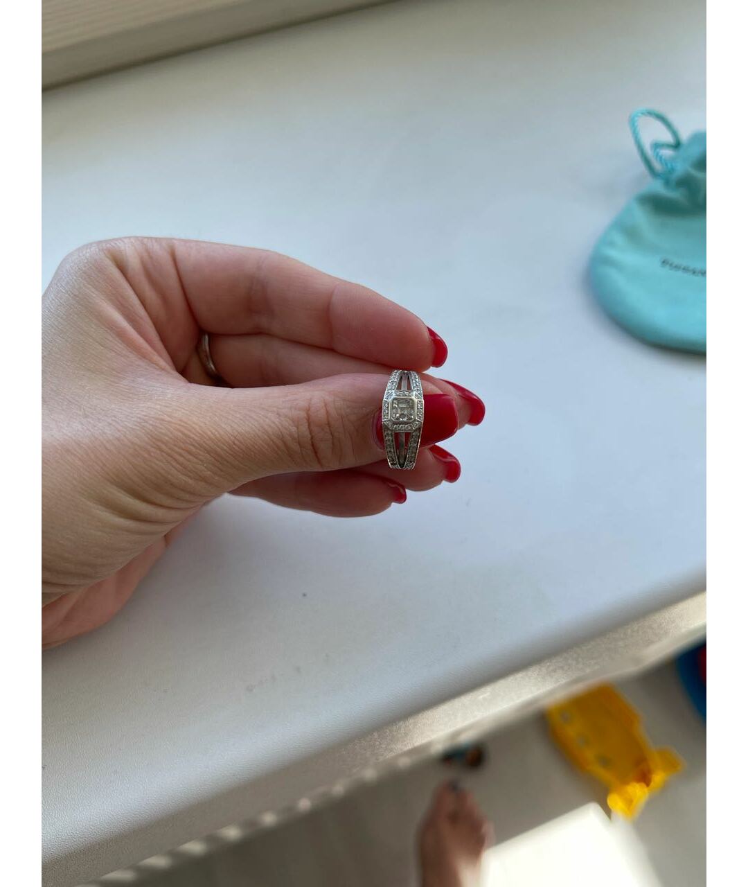 TIFFANY&CO Белое кольцо из белого золота, фото 2