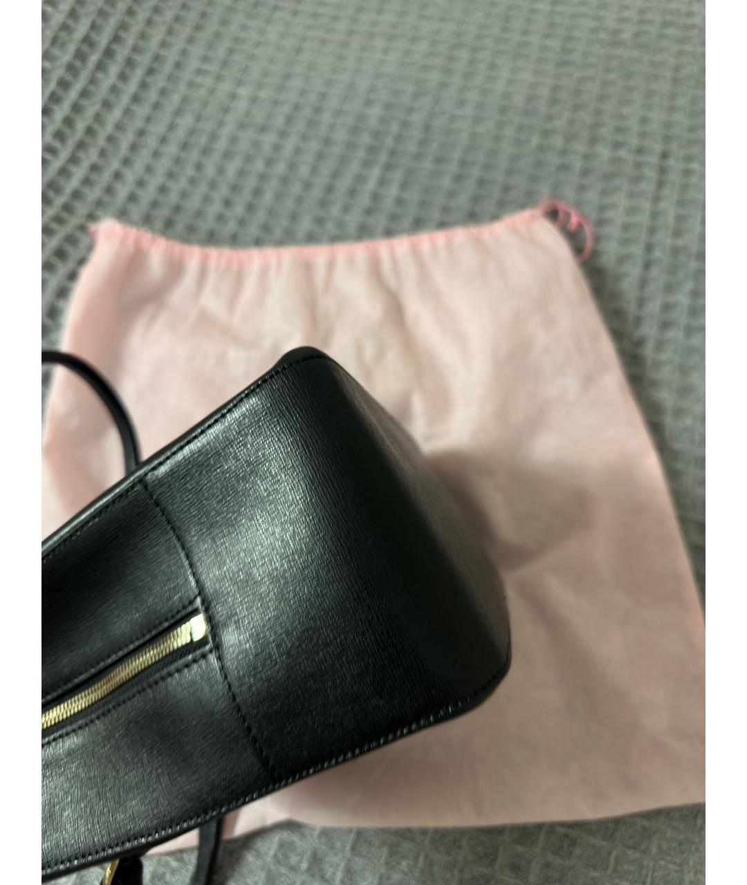 COCCINELLE Черная кожаная сумка с короткими ручками, фото 6