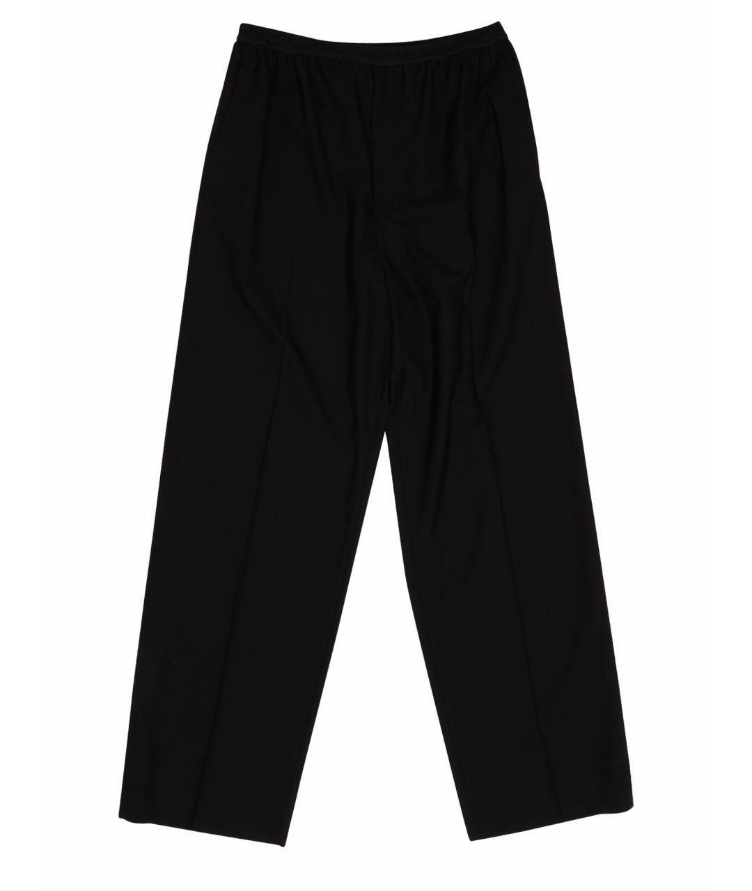 BALENCIAGA Черные шерстяные повседневные брюки, фото 1