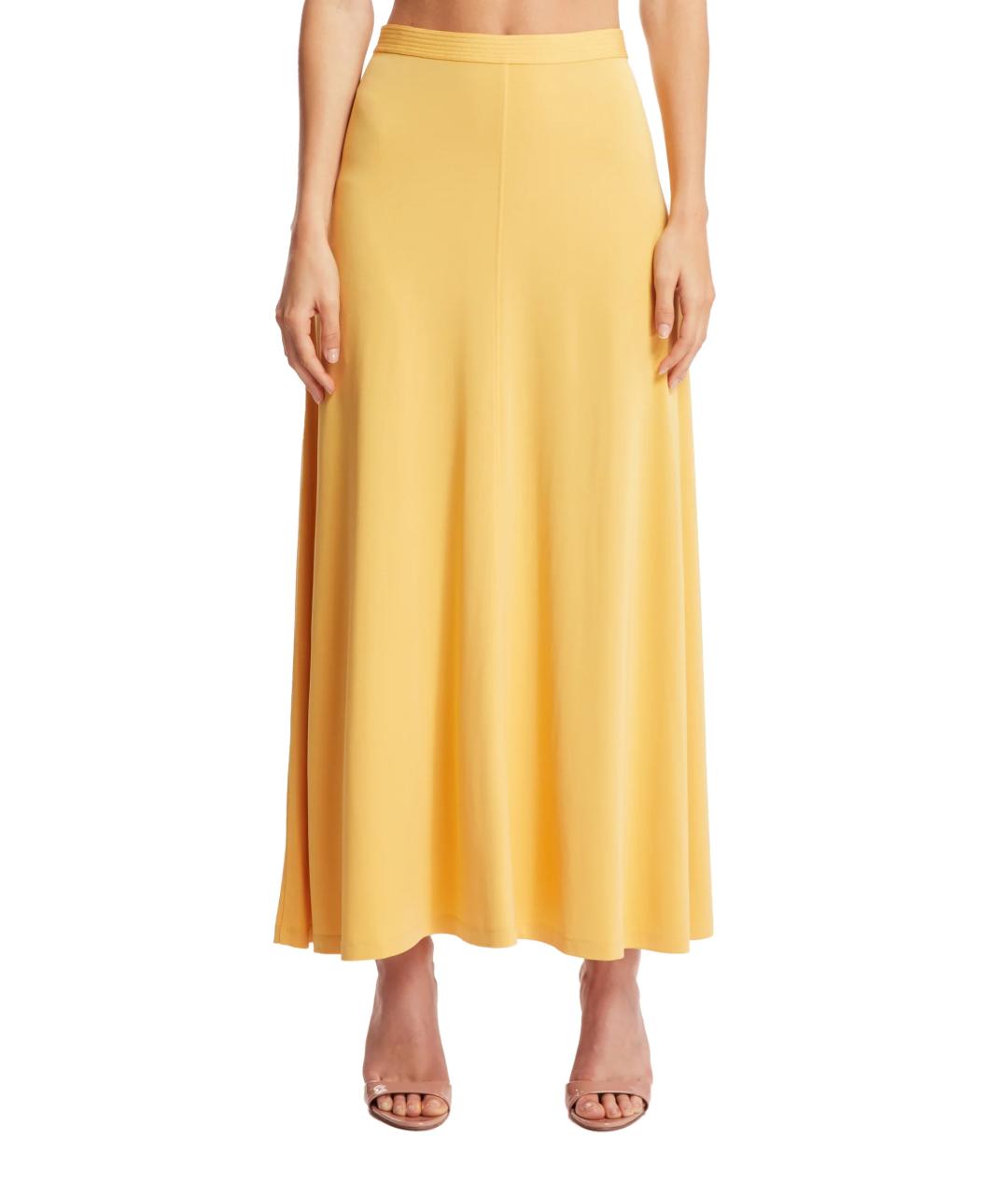 TOTEME Желтая вискозная юбка макси, фото 2
