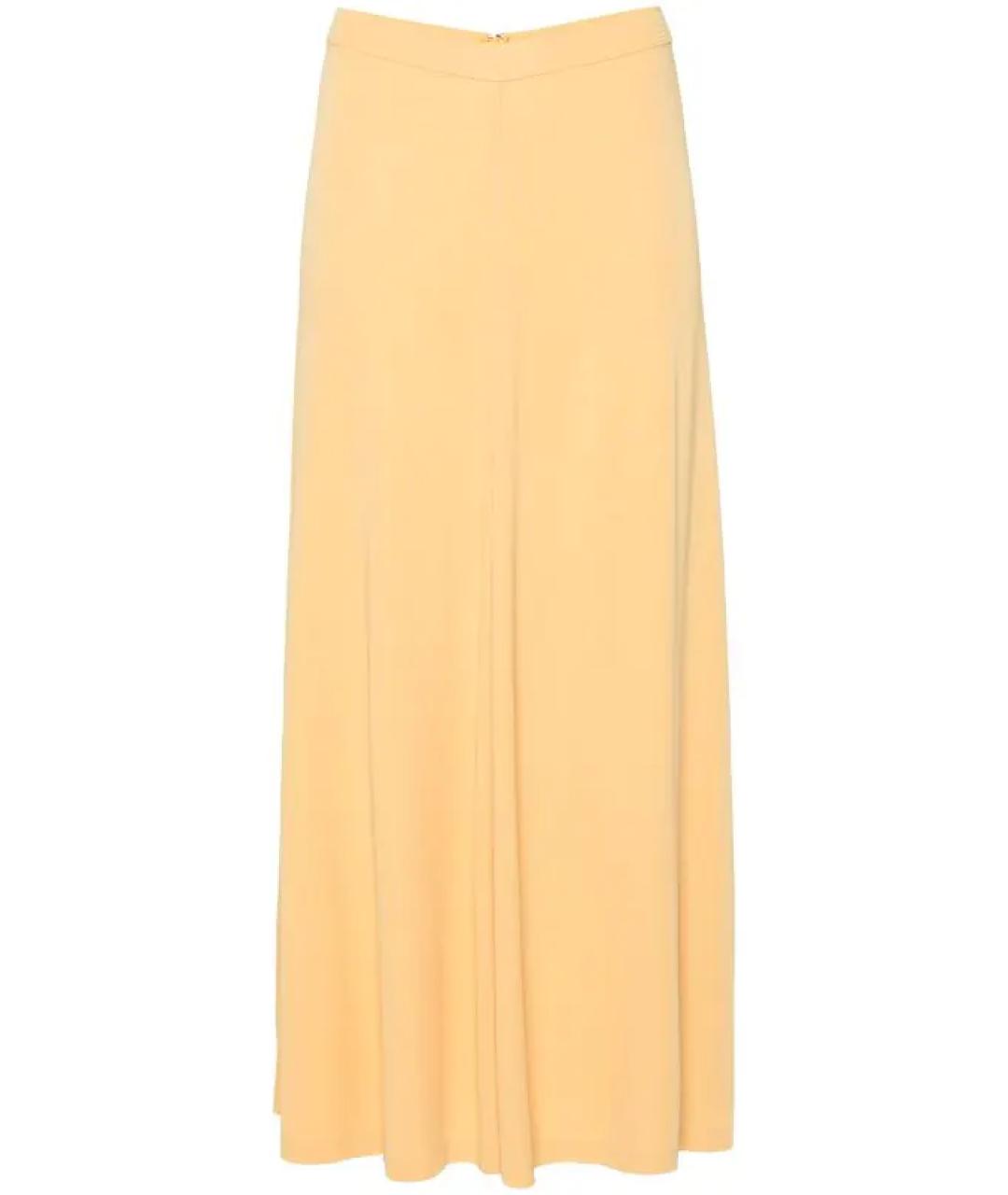 TOTEME Желтая вискозная юбка макси, фото 1