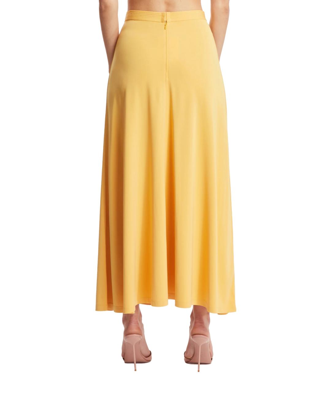 TOTEME Желтая вискозная юбка макси, фото 4