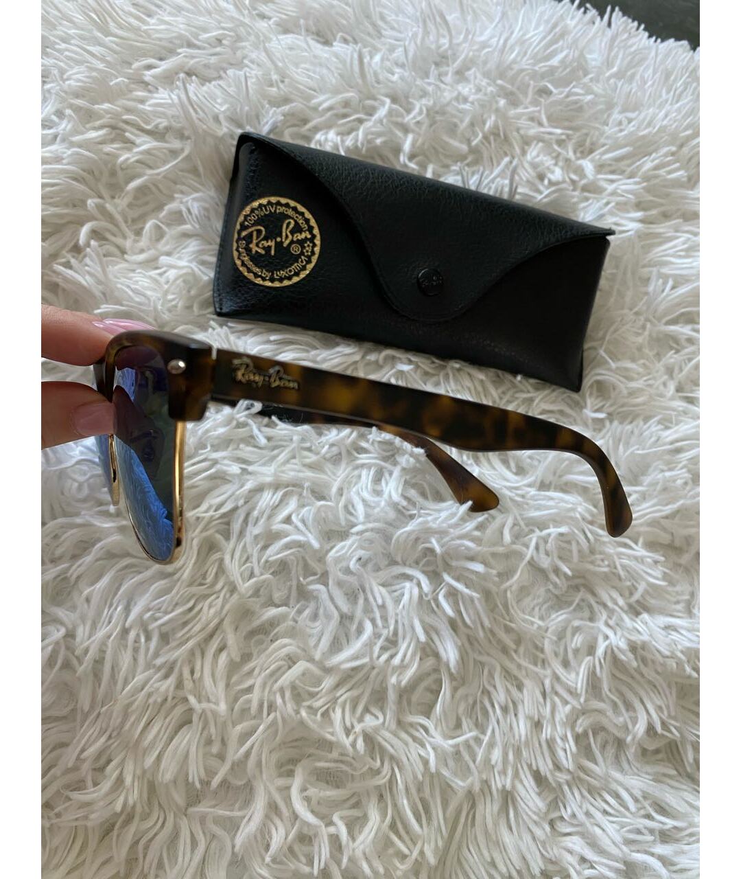 RAY BAN Синие пластиковые солнцезащитные очки, фото 3