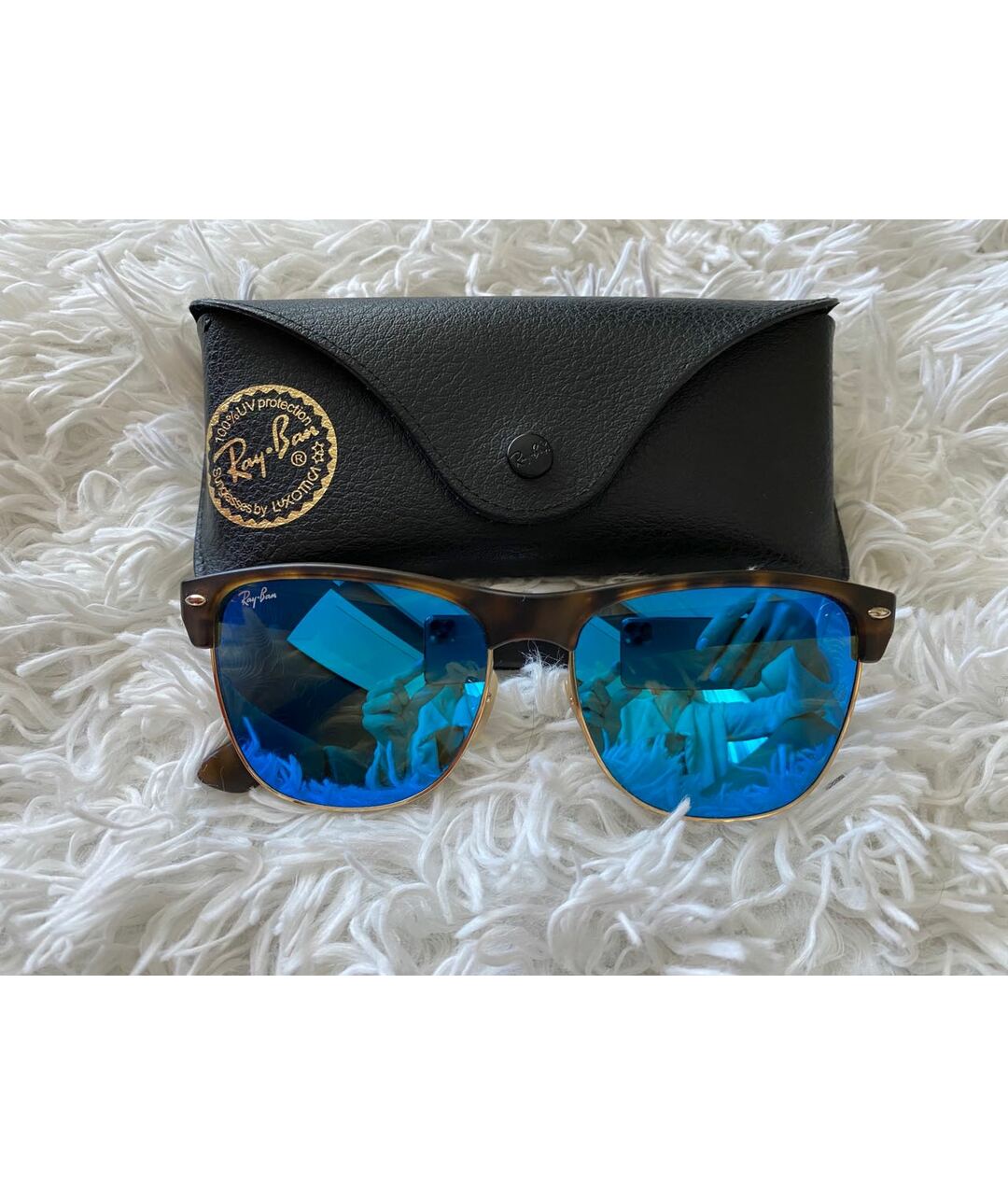 RAY BAN Синие пластиковые солнцезащитные очки, фото 7