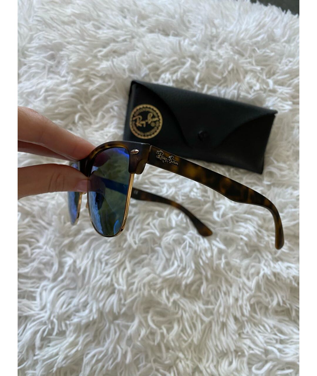 RAY BAN Синие пластиковые солнцезащитные очки, фото 5
