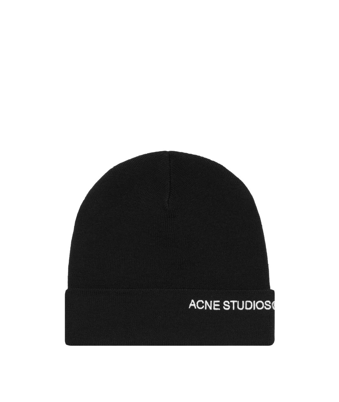 ACNE STUDIOS Черная шерстяная шапка, фото 1