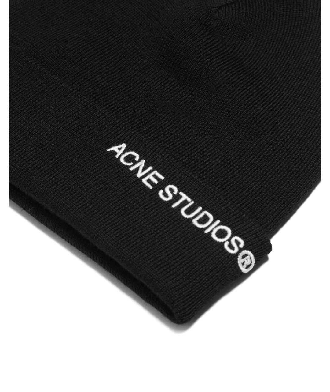 ACNE STUDIOS Черная шерстяная шапка, фото 4