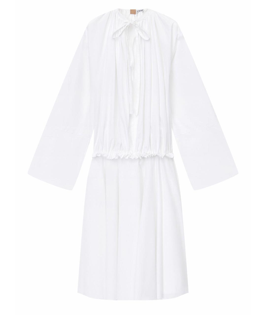 LOEWE Белое хлопковое повседневное платье, фото 1