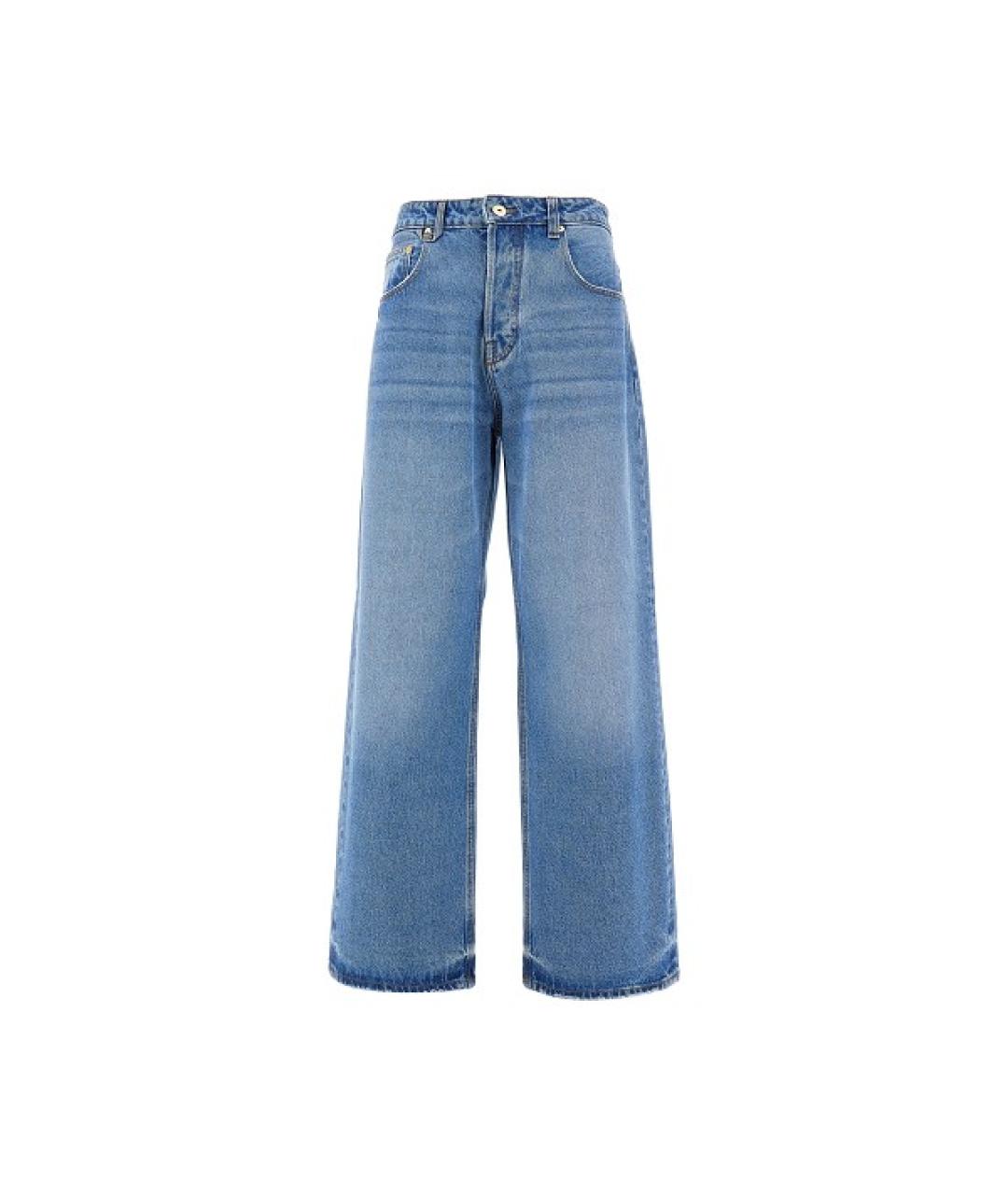 JACQUEMUS Синие хлопковые прямые джинсы, фото 1
