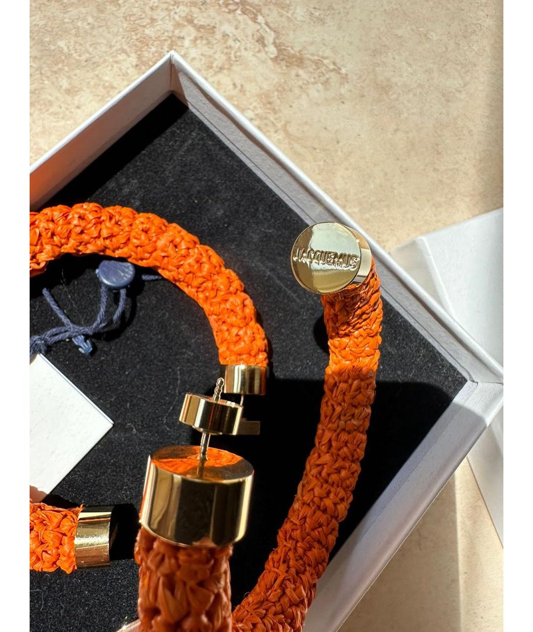 JACQUEMUS Оранжевое серьги, фото 2