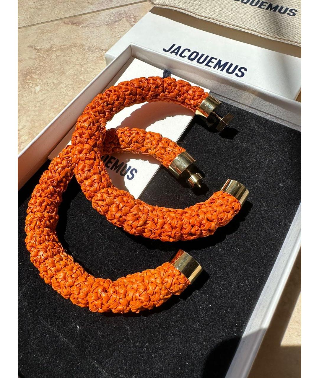 JACQUEMUS Оранжевое серьги, фото 5