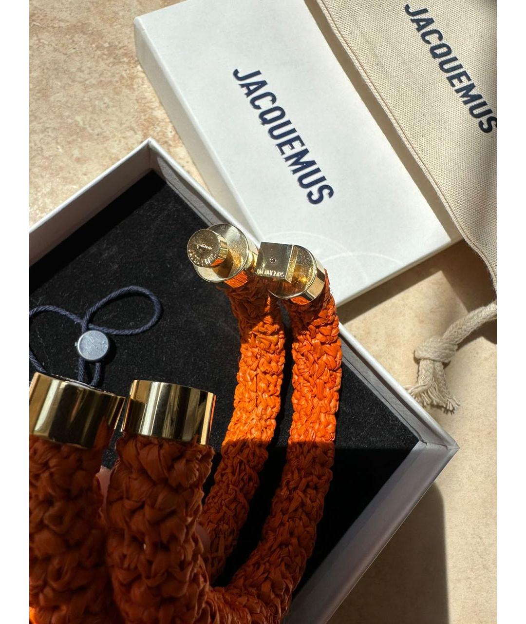 JACQUEMUS Оранжевое серьги, фото 3