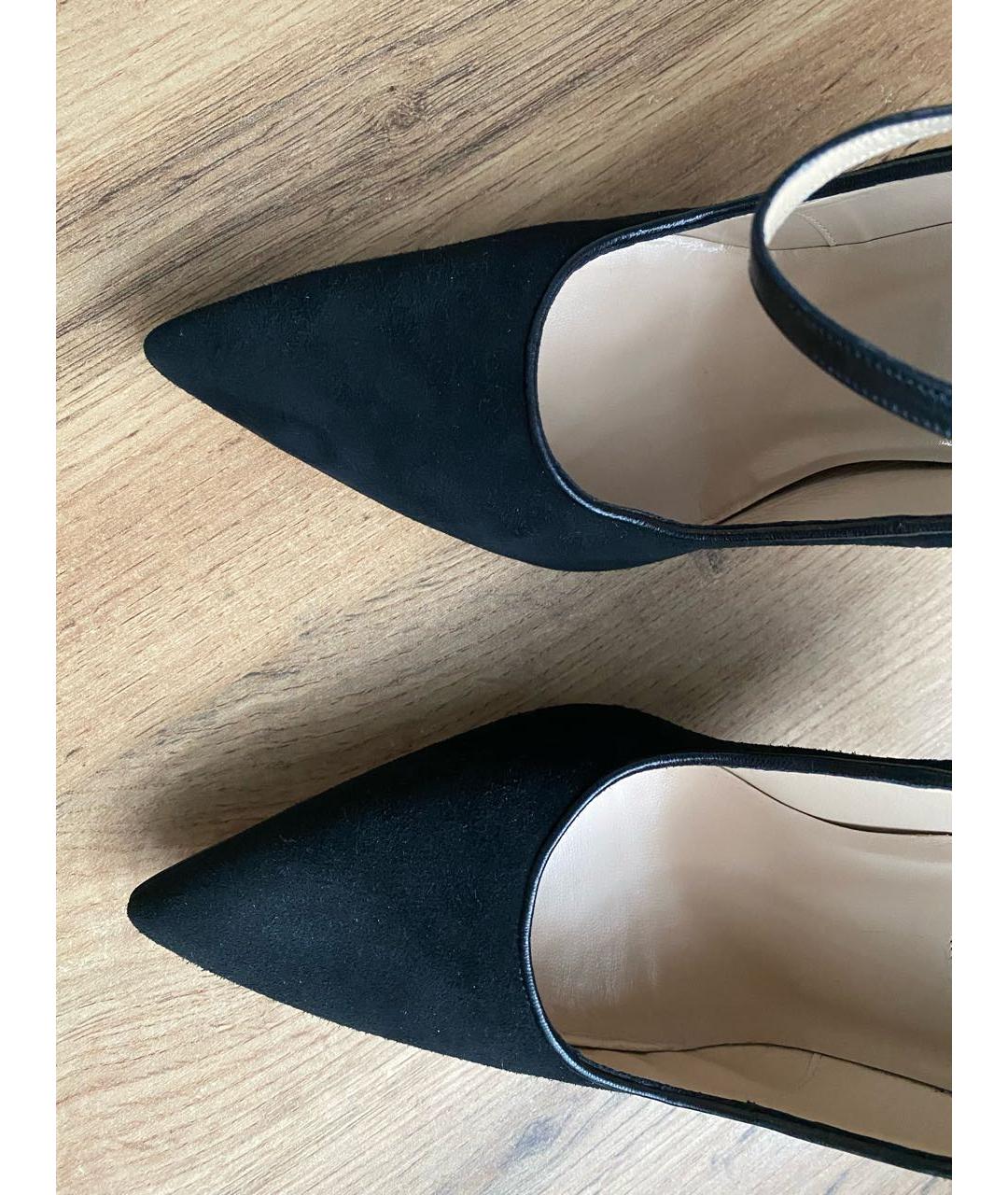 MANOLO BLAHNIK Черные замшевые туфли, фото 4