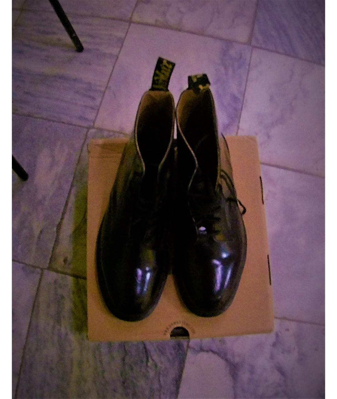 DR. MARTENS Черные высокие ботинки из лакированной кожи, фото 2