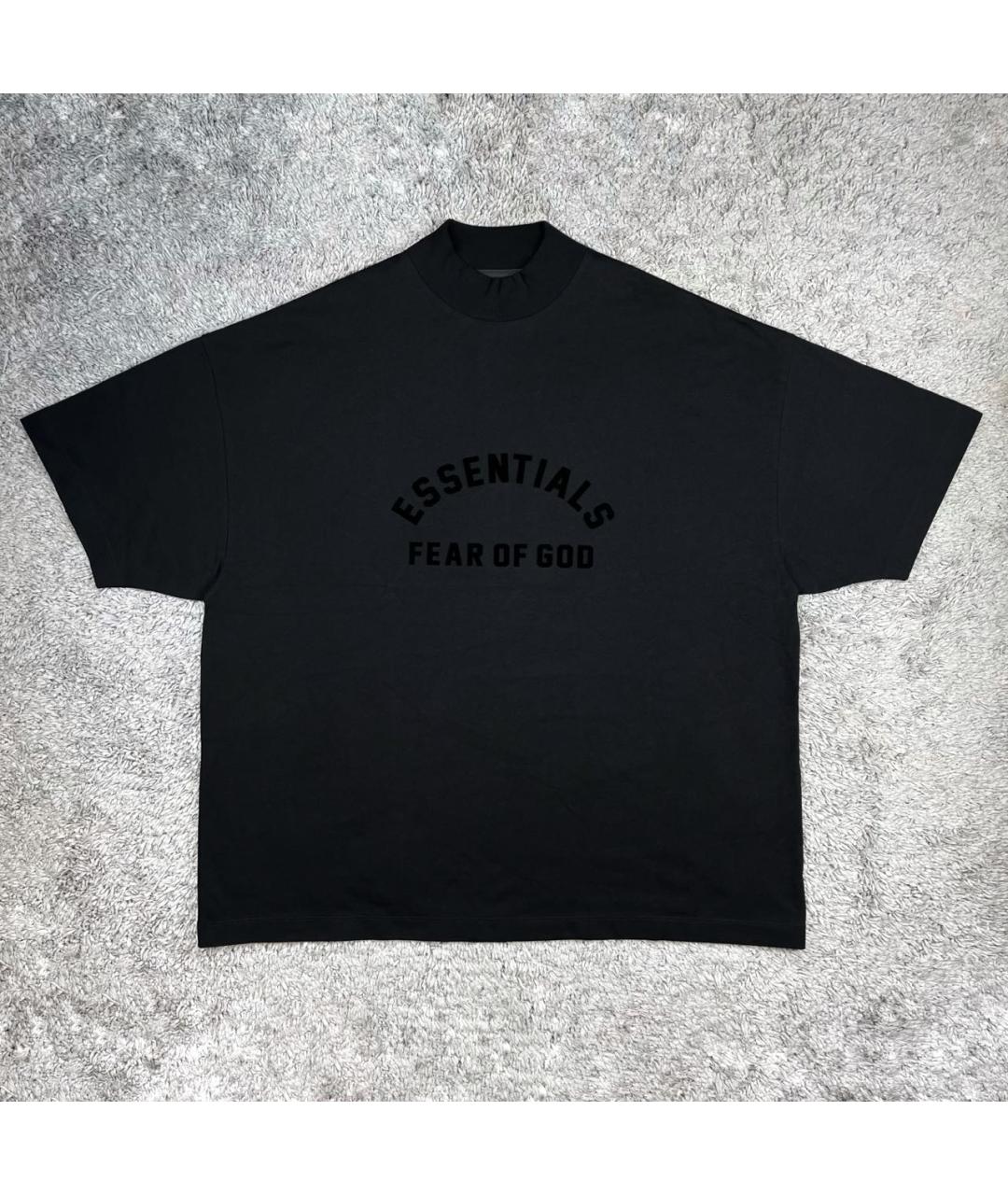 FEAR OF GOD ESSENTIALS Черная хлопковая футболка, фото 7