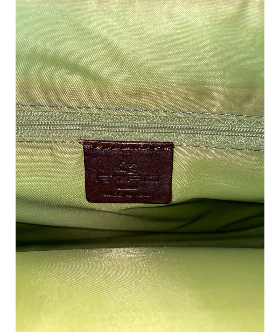 ETRO Черный кожаный портфель, фото 6
